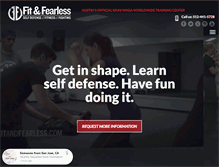 Tablet Screenshot of fitandfearless.com